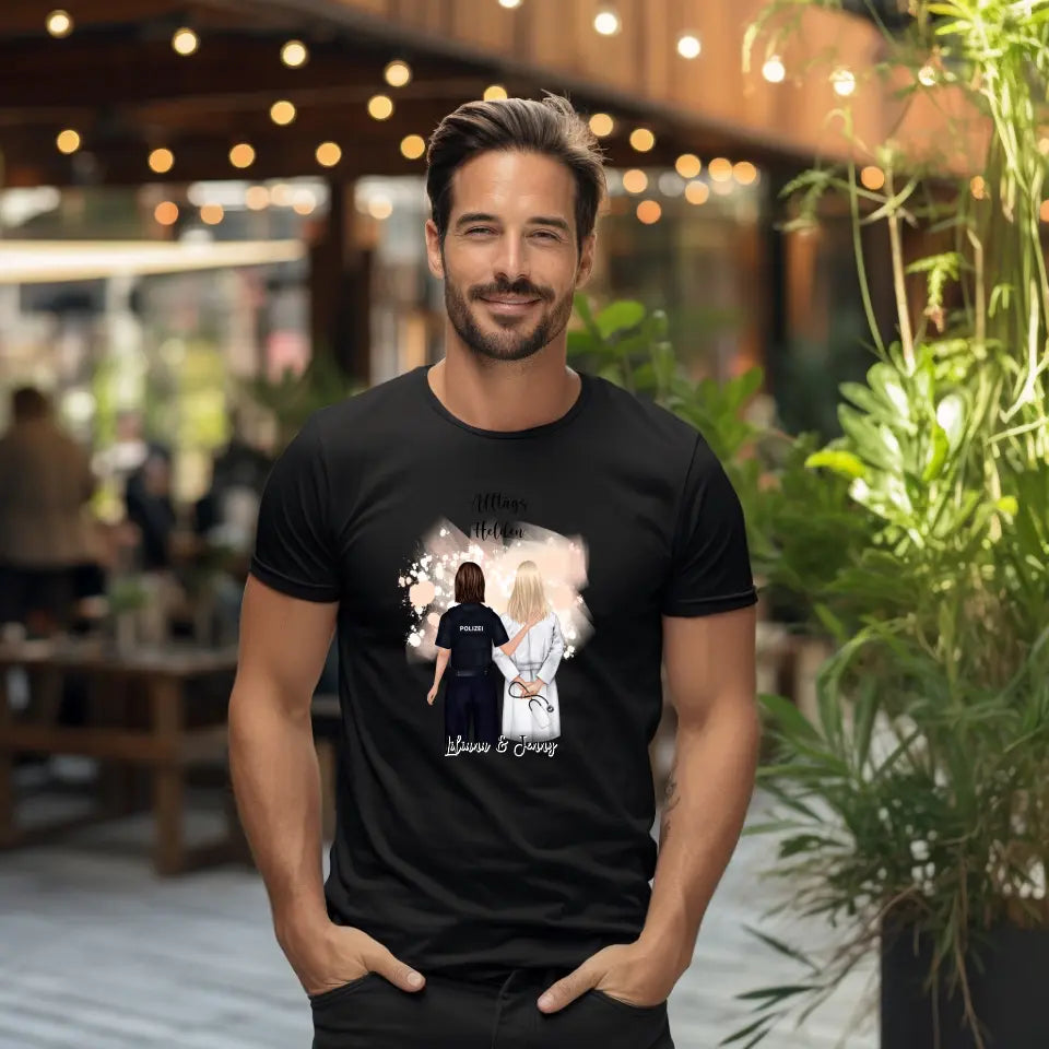 Polizei & Ärztin Personalisiert T-Shirt