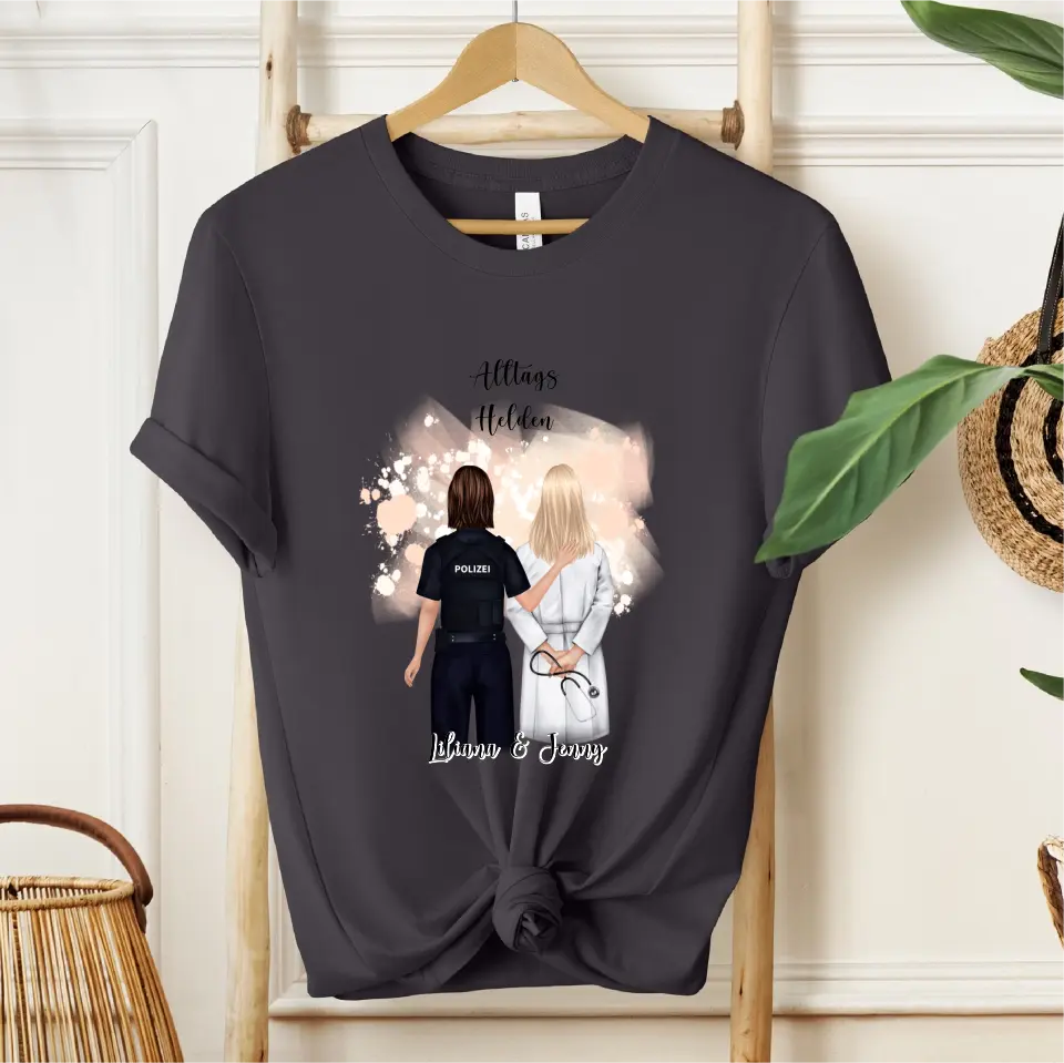 Polizei & Ärztin Personalisiert T-Shirt