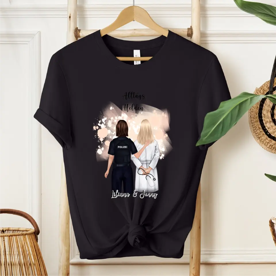 Polizei & Ärztin Personalisiert T-Shirt