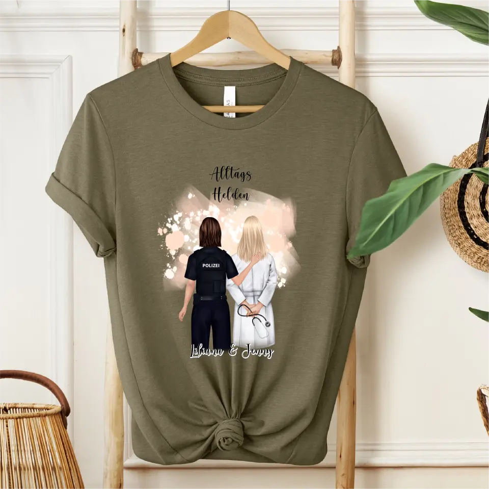 Polizei & Ärztin Personalisiert T-Shirt