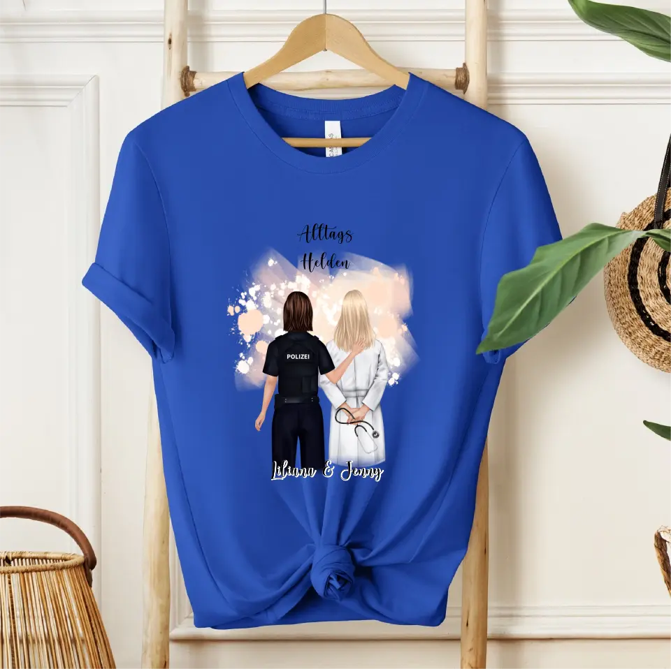Polizei & Ärztin Personalisiert T-Shirt