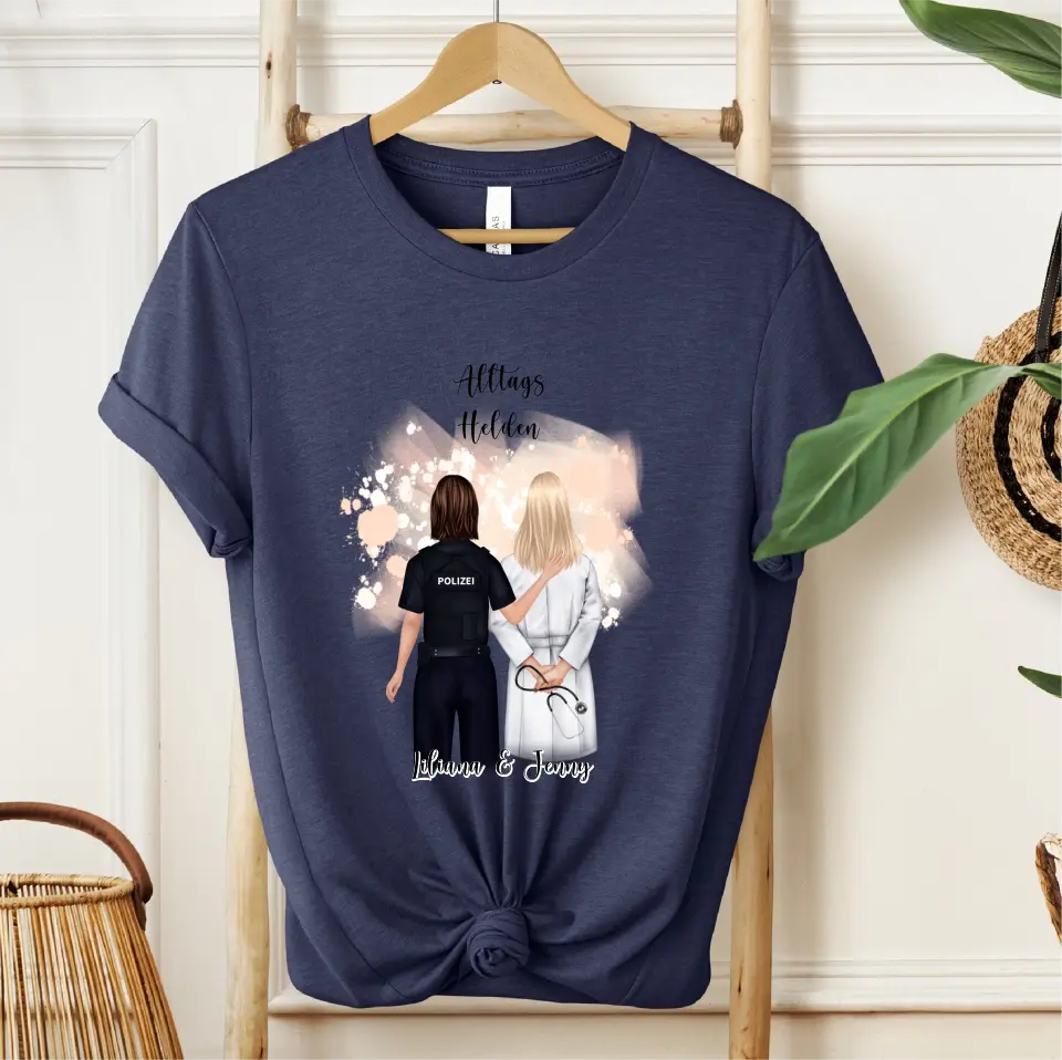 Polizei & Ärztin Personalisiert T-Shirt