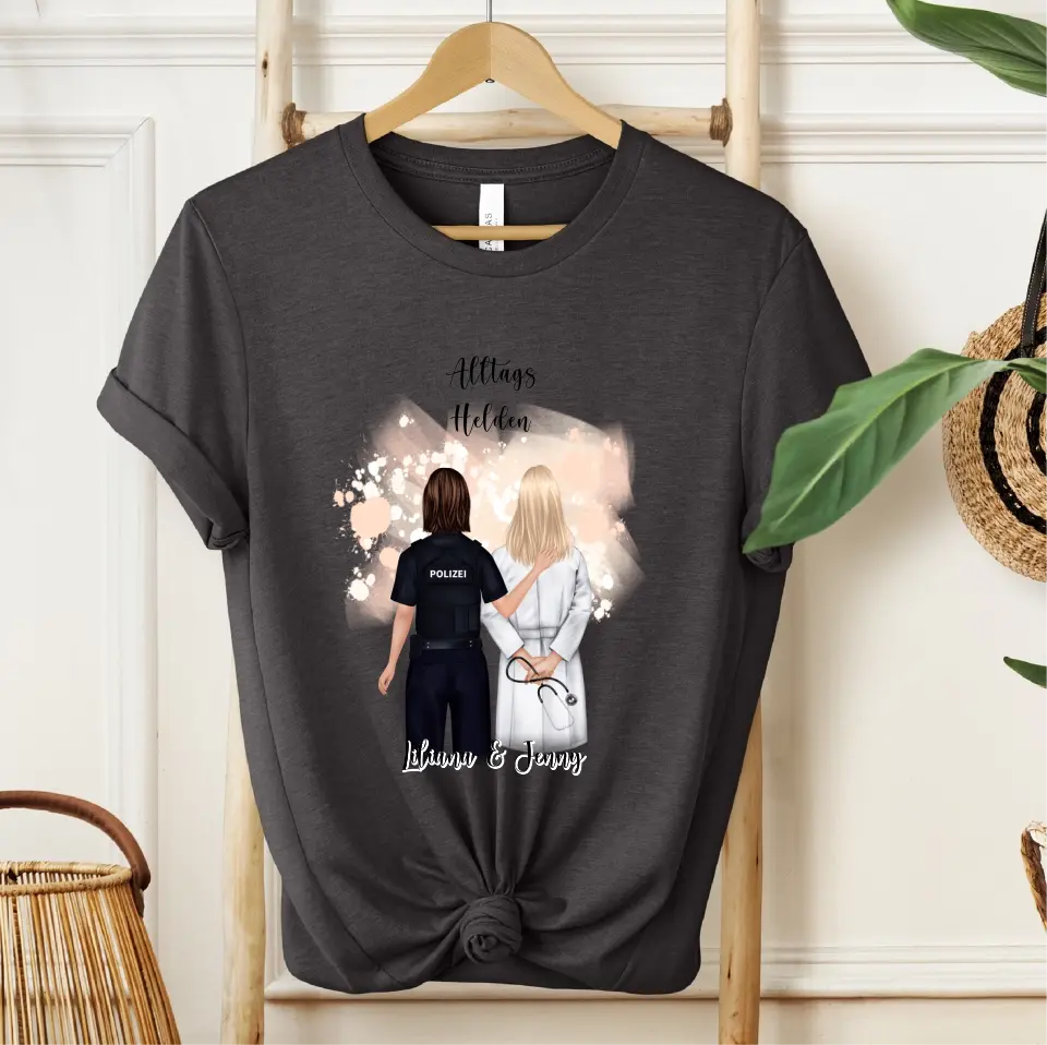 Polizei & Ärztin Personalisiert T-Shirt