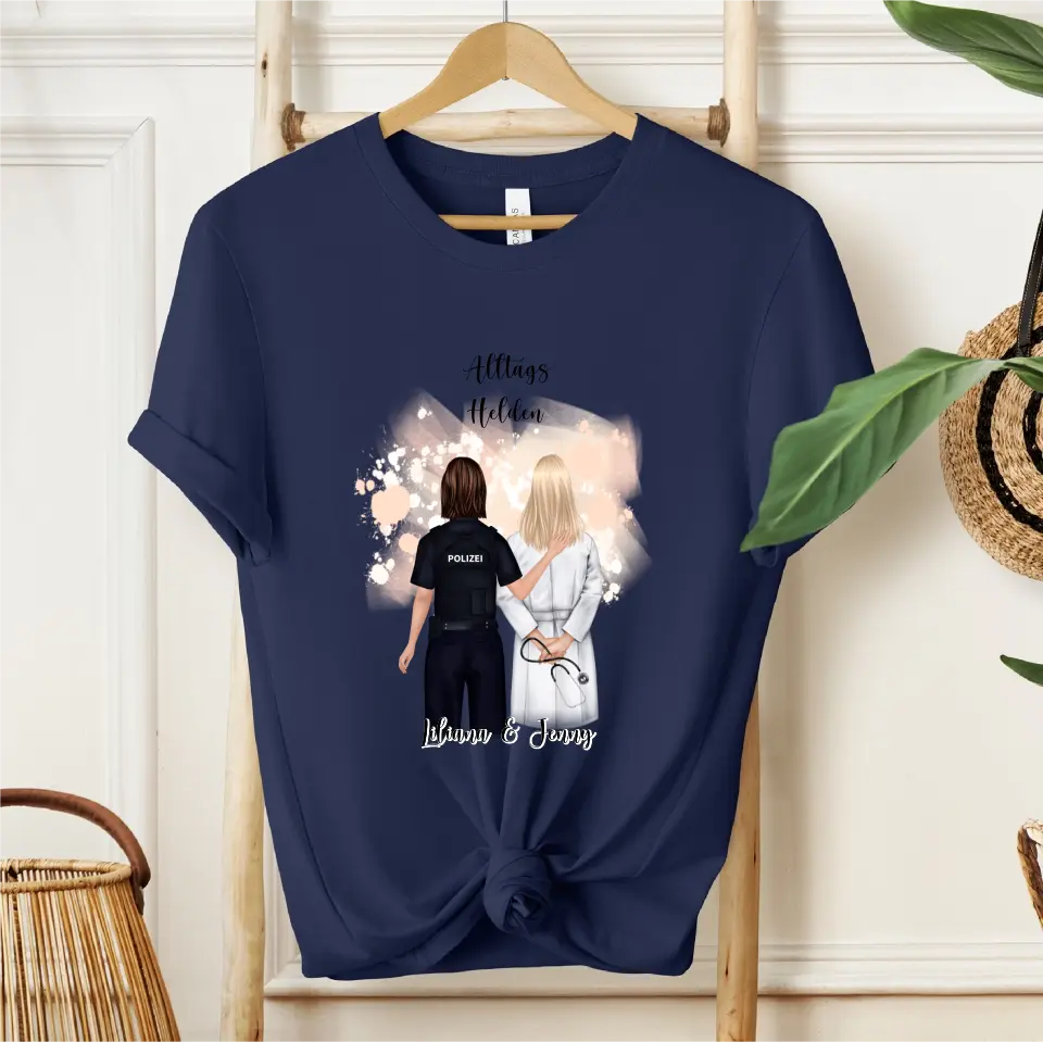 Polizei & Ärztin Personalisiert T-Shirt