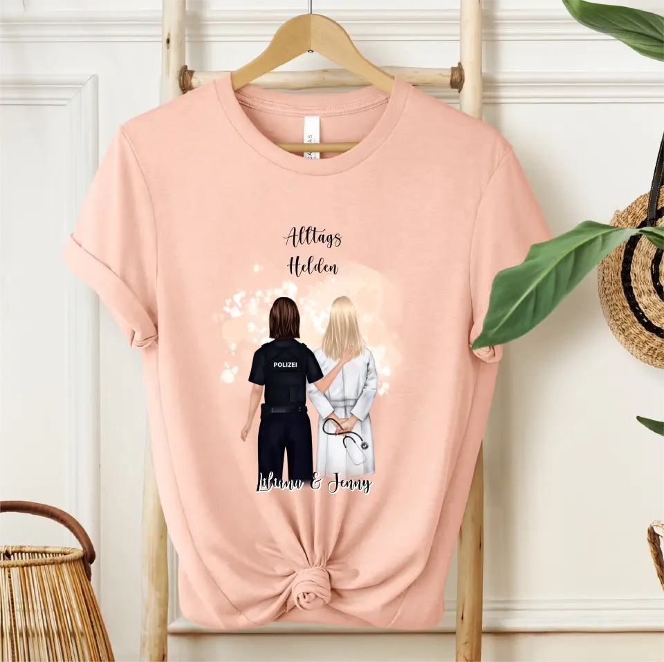 Polizei & Ärztin Personalisiert T-Shirt