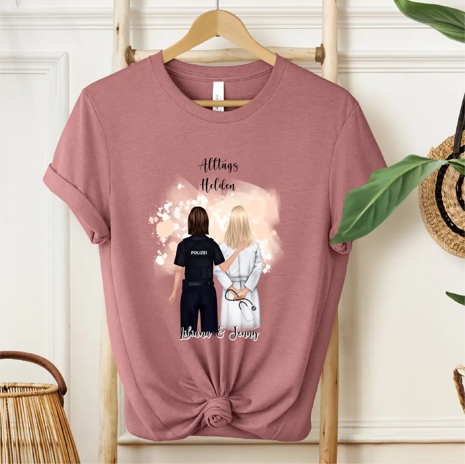 Polizei & Ärztin Personalisiert T-Shirt