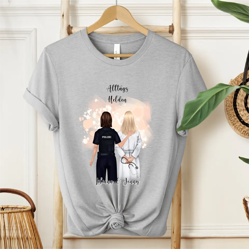 Polizei & Ärztin Personalisiert T-Shirt