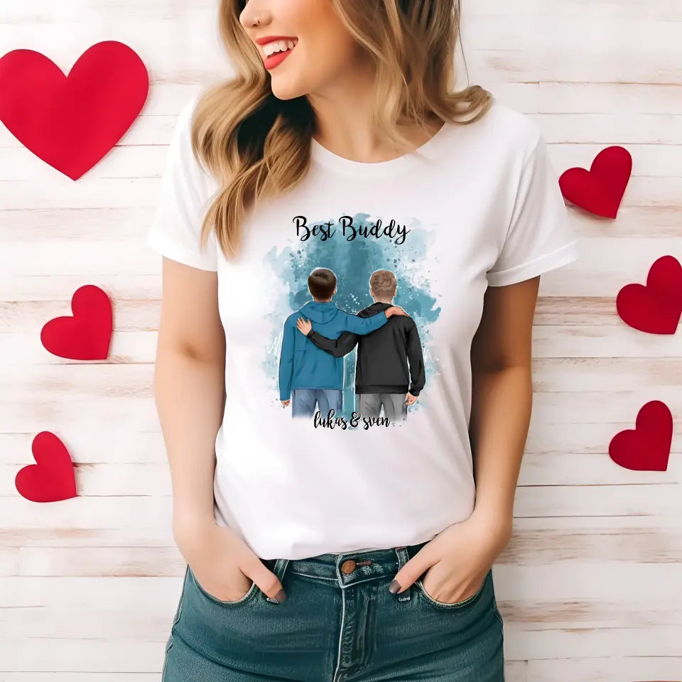 2 Freunde/Brüder T-Shirt