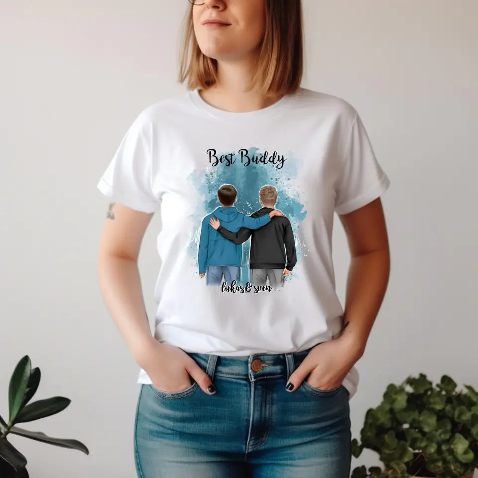 2 Freunde/Brüder T-Shirt