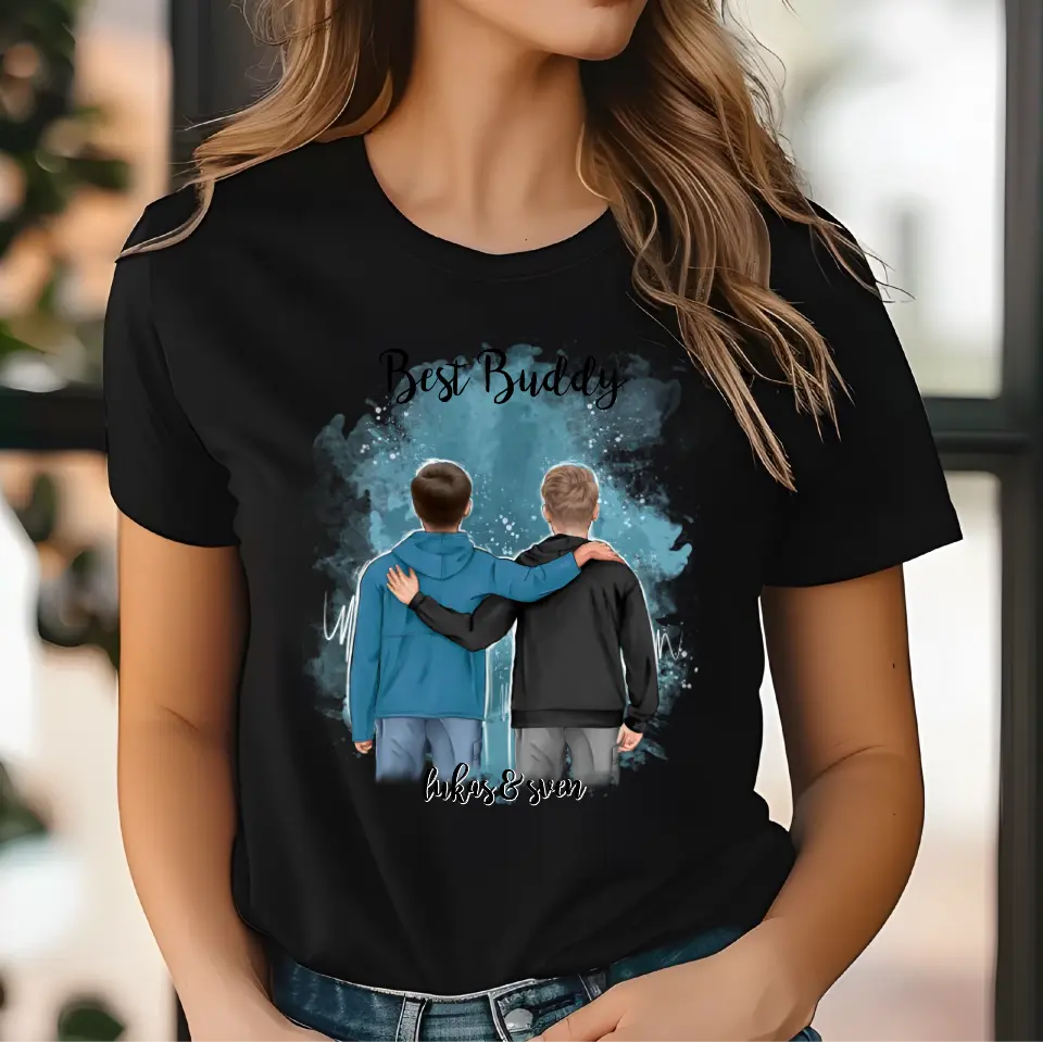2 Freunde/Brüder T-Shirt