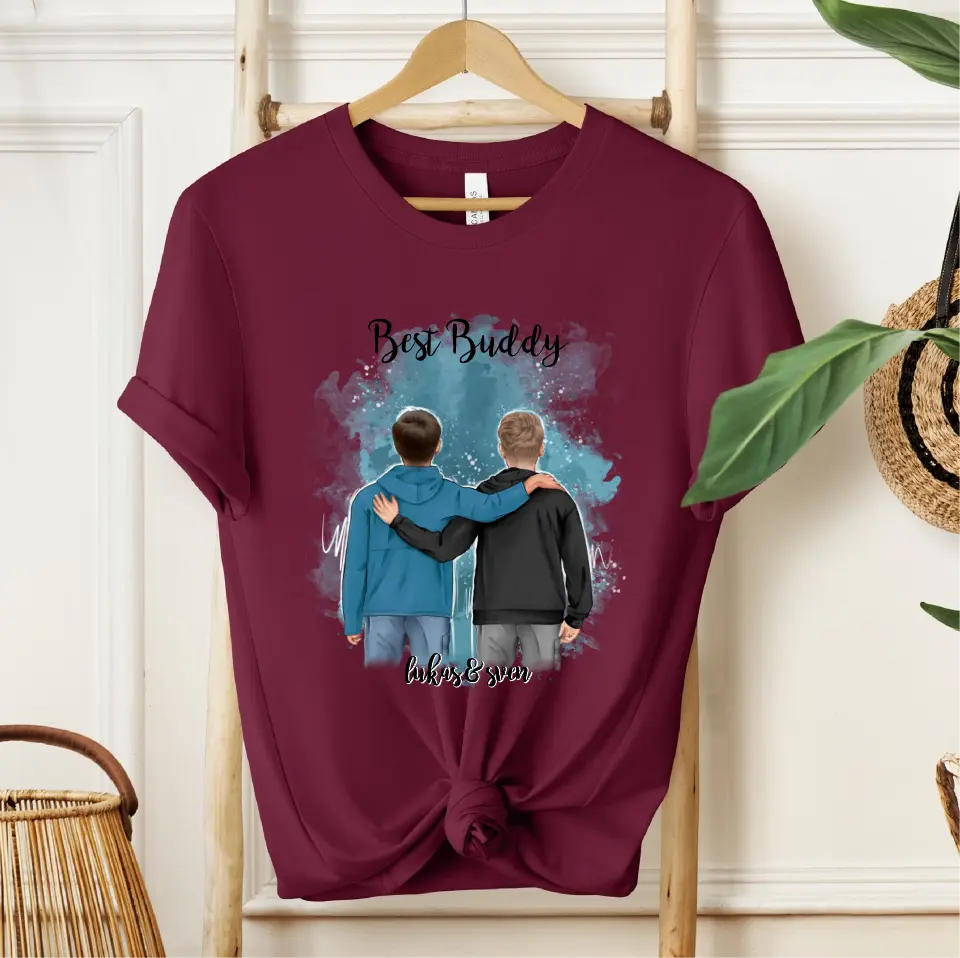 2 Freunde/Brüder T-Shirt