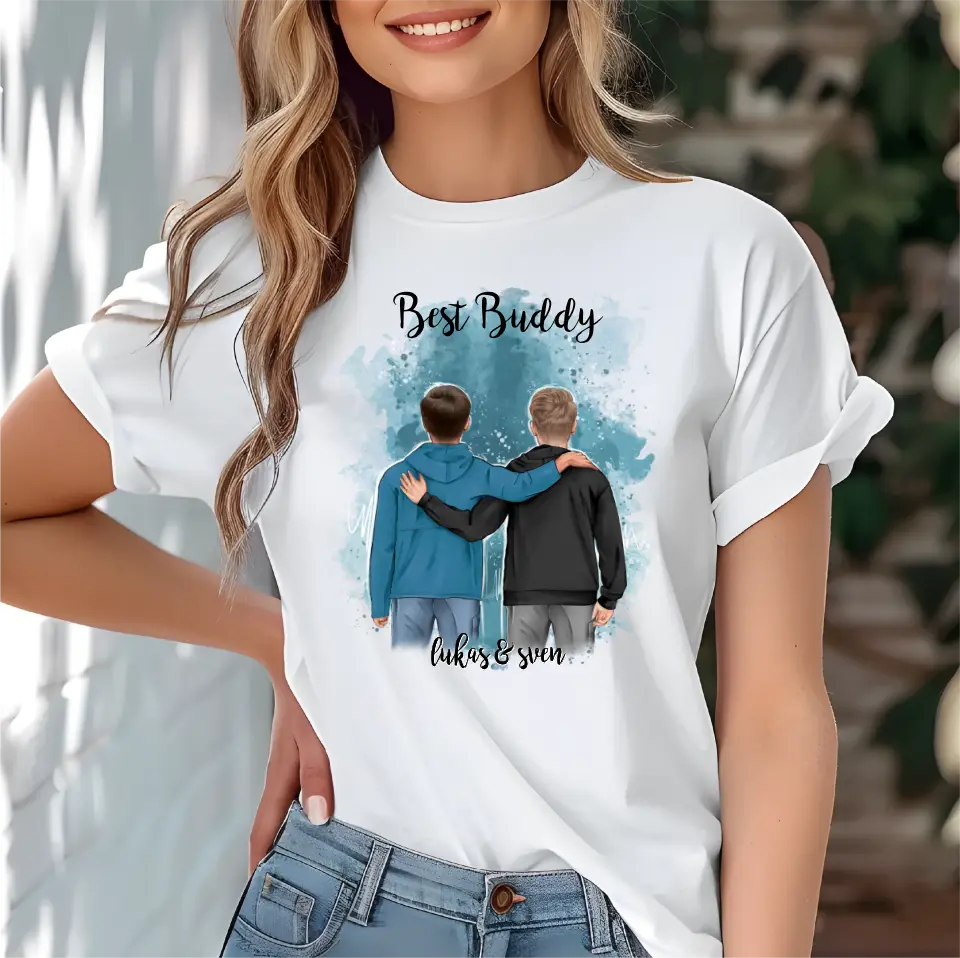 2 Freunde/Brüder T-Shirt