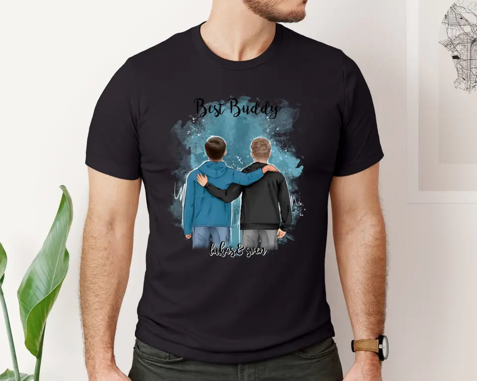 2 Freunde/Brüder T-Shirt