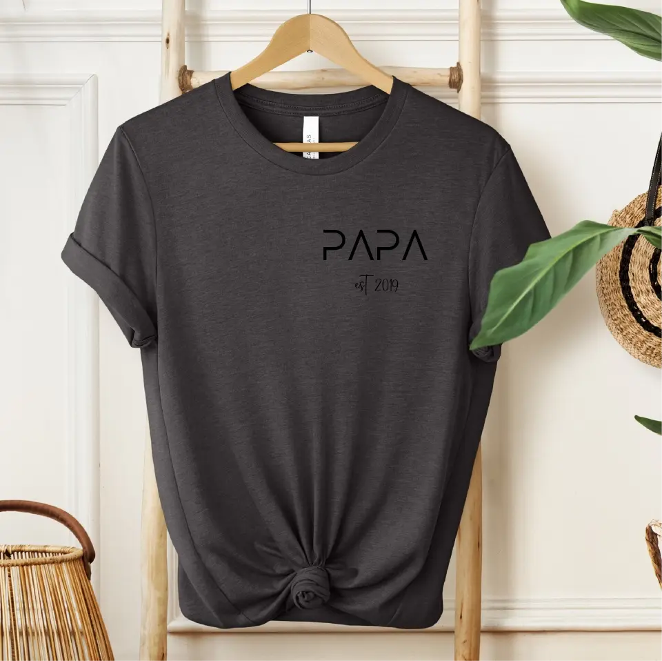 Personalisiertes T-Shirt Papa seit...