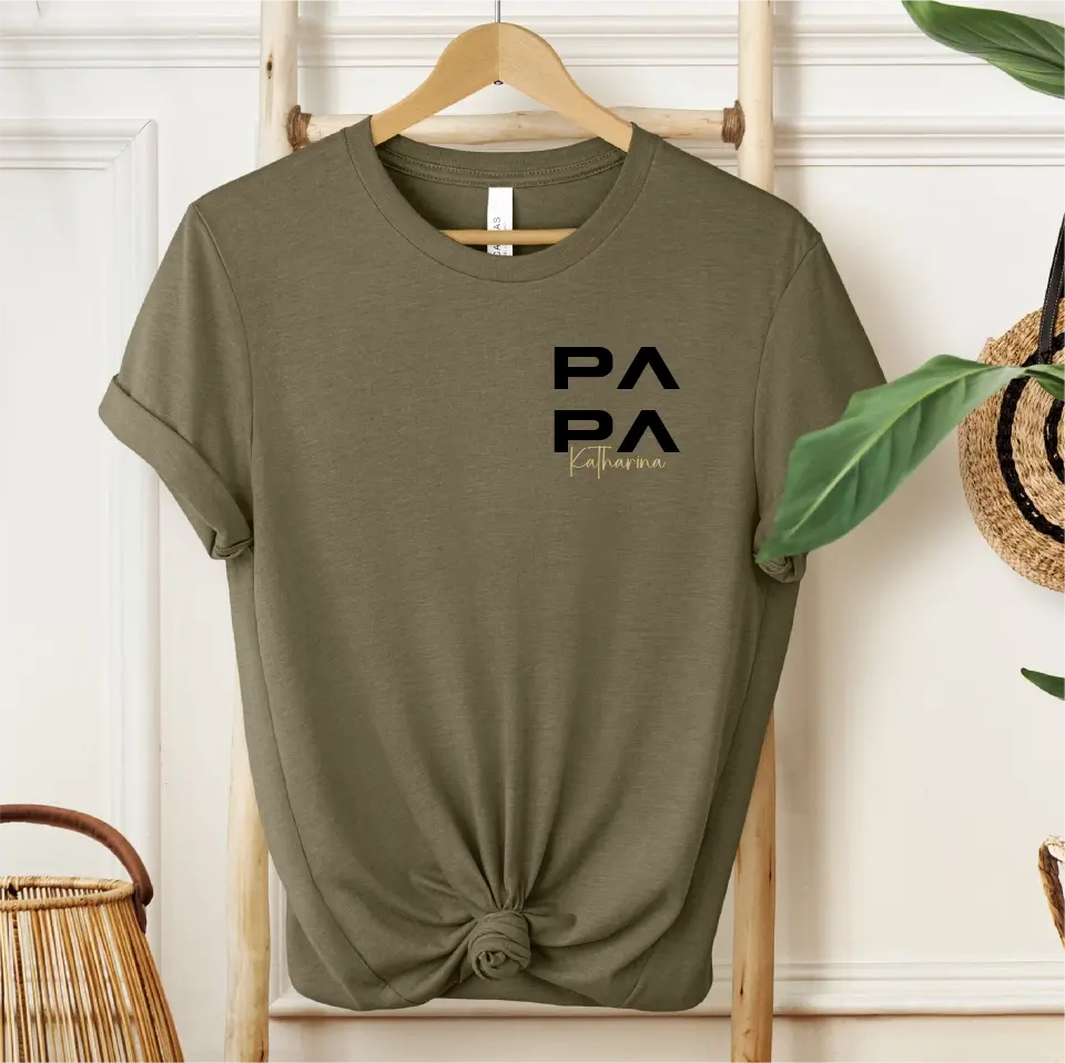 Personalisiertes T-Shirt Papa & Kindername