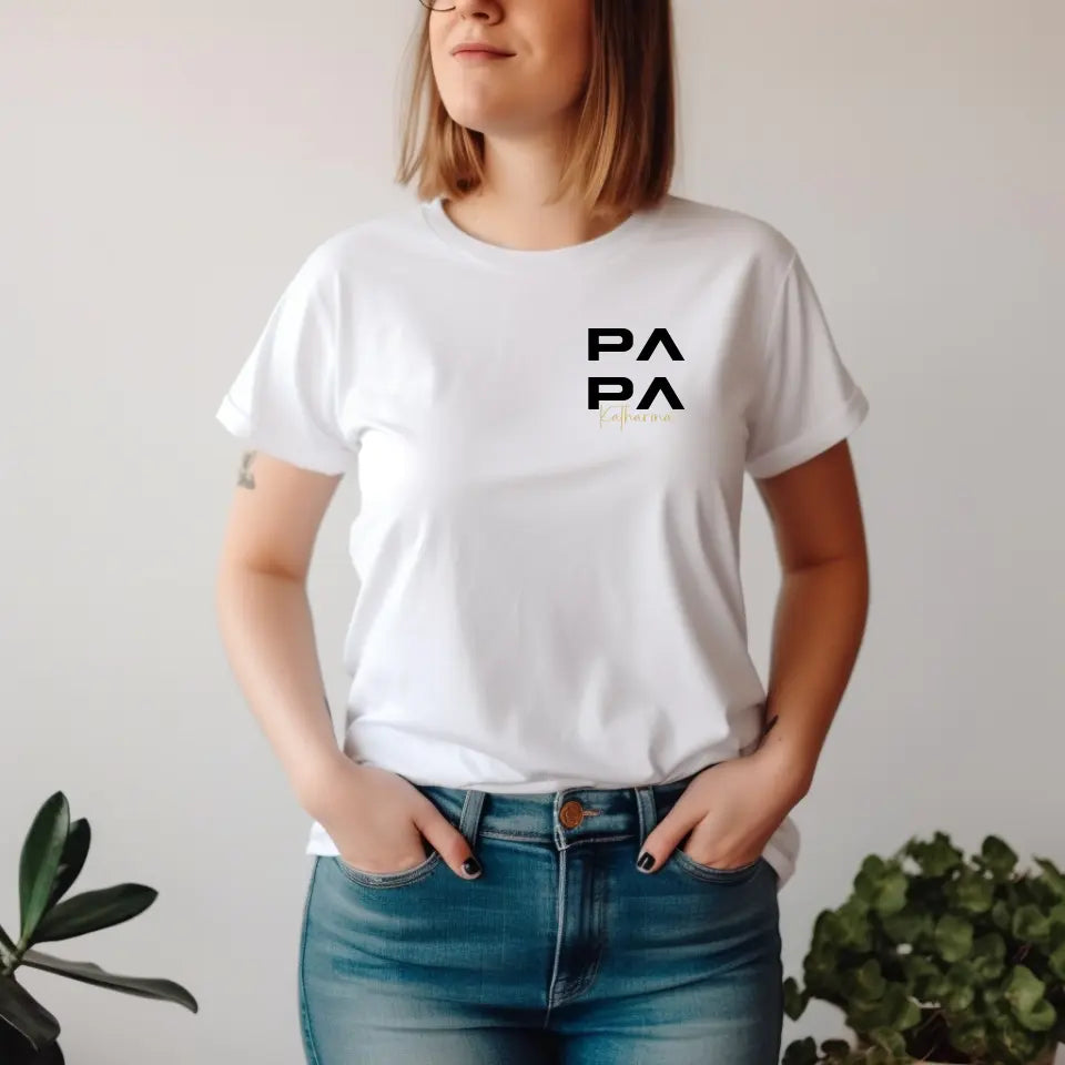 Personalisiertes T-Shirt Papa & Kindername