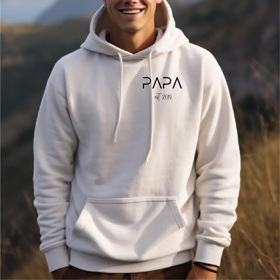 Papa Hoodie mit Geburtsjahr