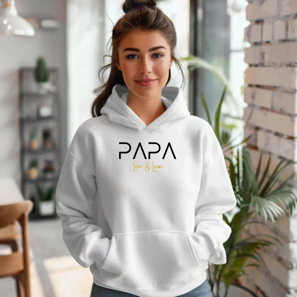 Hoodie Papa mit Kindernamen