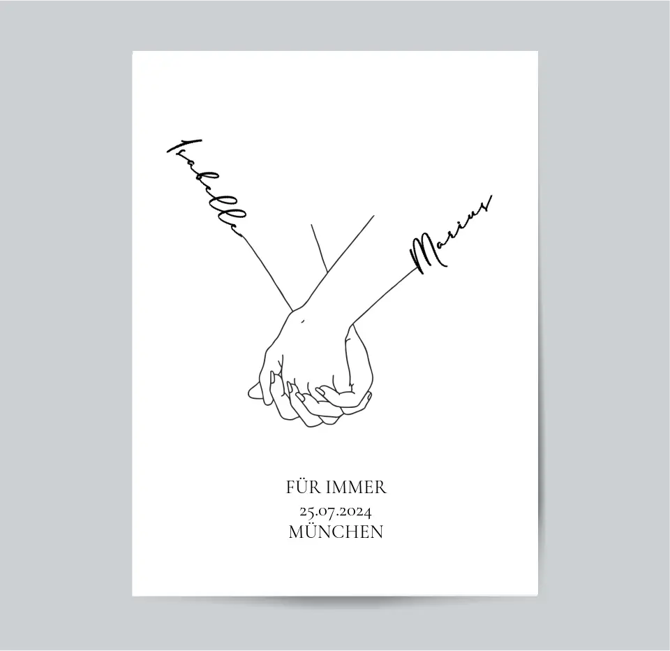 Personalisiertes Poster für Paare