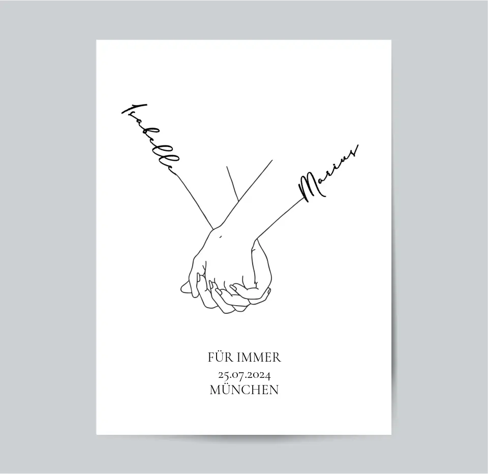 Personalisiertes Poster für Paare