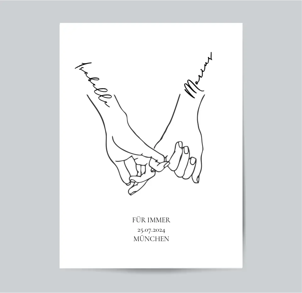 Jahrestag Geschenk Paar Poster