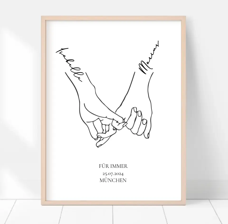 Jahrestag Geschenk Paar Poster