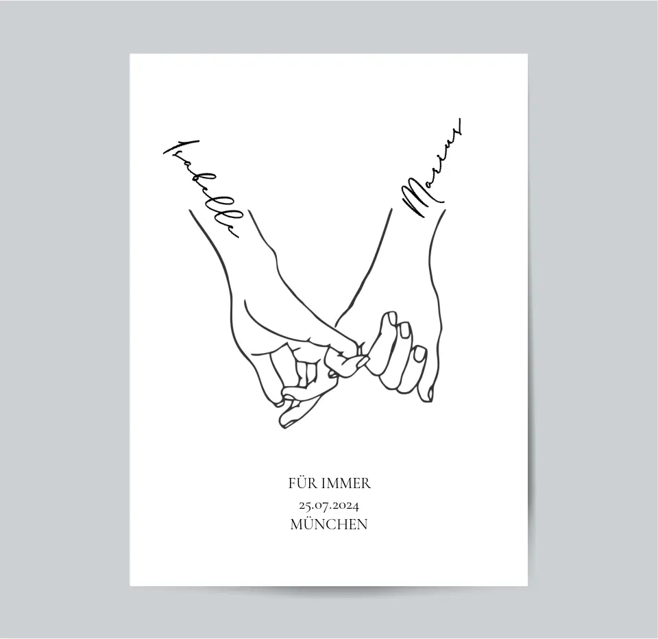 Jahrestag Geschenk Paar Poster