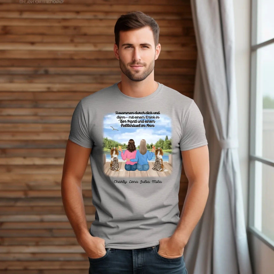 Freundinnen mit Haustier T-Shirt