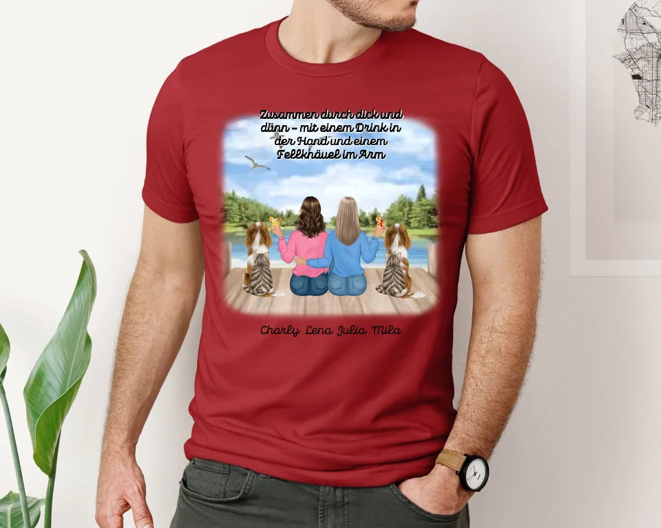 Freundinnen mit Haustier T-Shirt