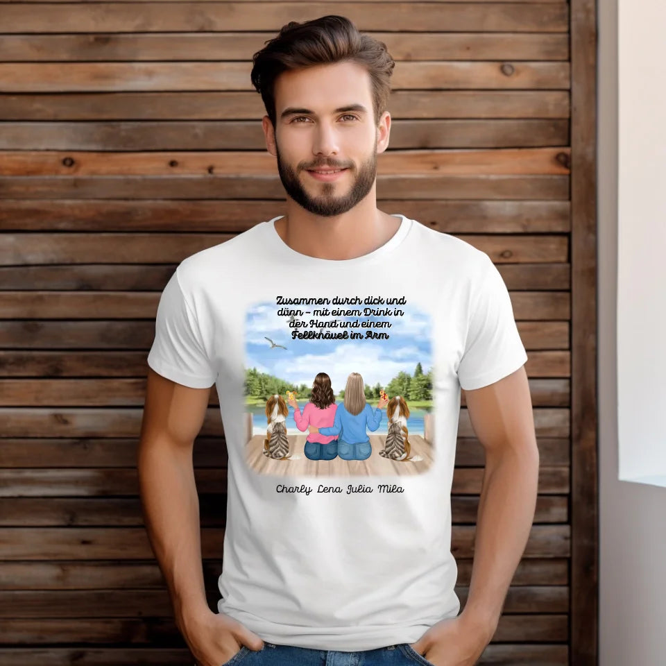 Freundinnen mit Haustier T-Shirt