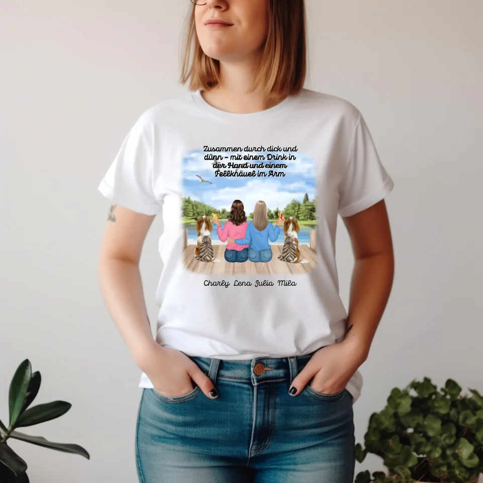 Freundinnen mit Haustier T-Shirt