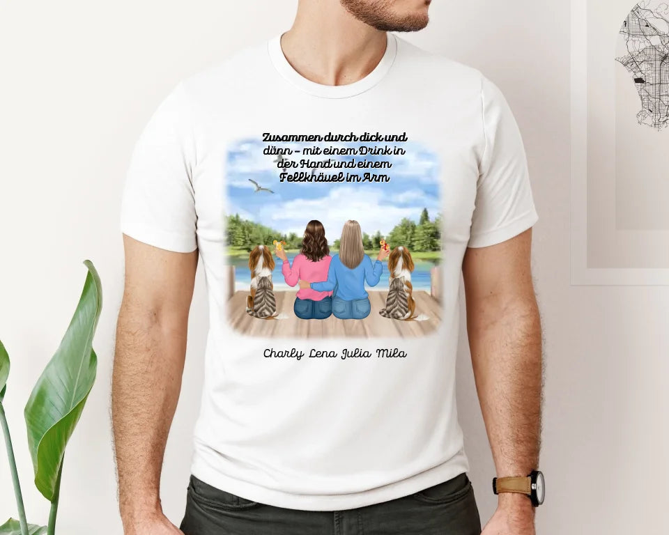 Freundinnen mit Haustier T-Shirt