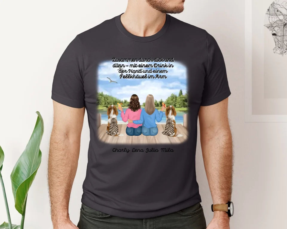 Freundinnen mit Haustier T-Shirt