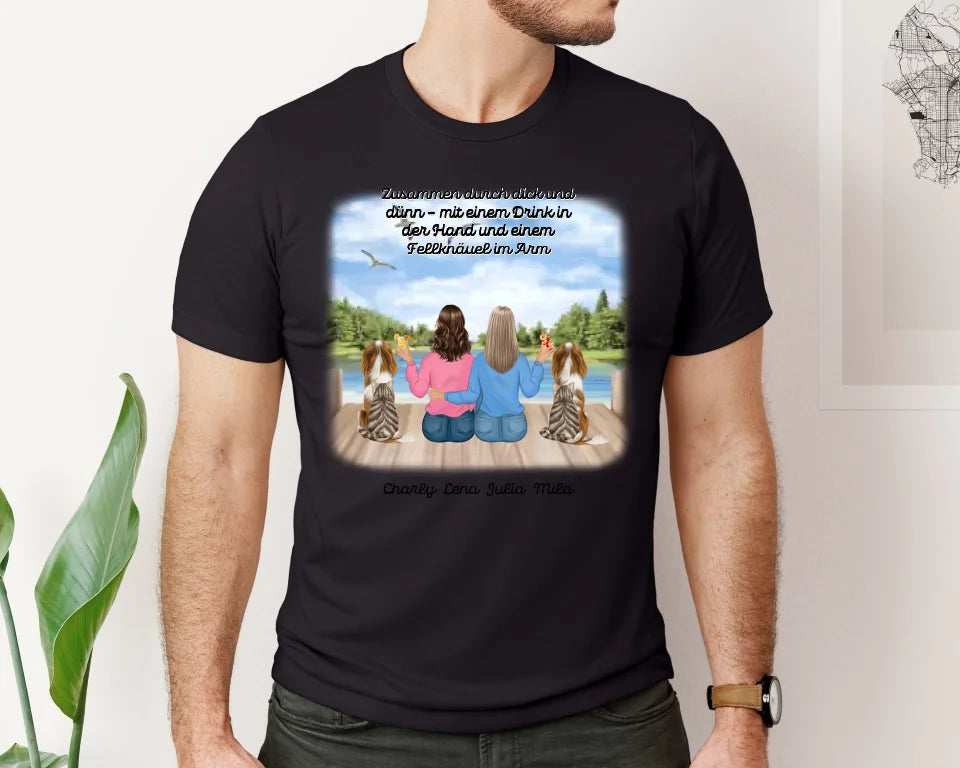 Freundinnen mit Haustier T-Shirt