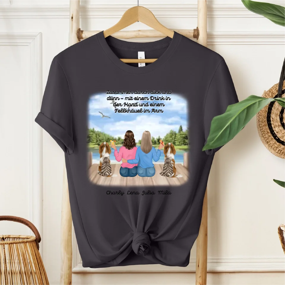 Freundinnen mit Haustier T-Shirt