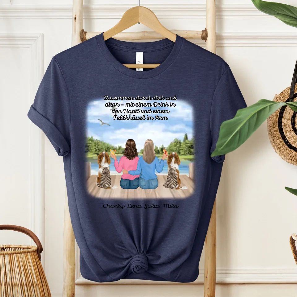 Freundinnen mit Haustier T-Shirt