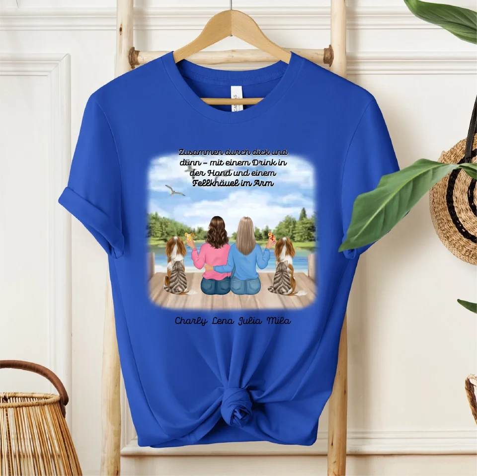 Freundinnen mit Haustier T-Shirt
