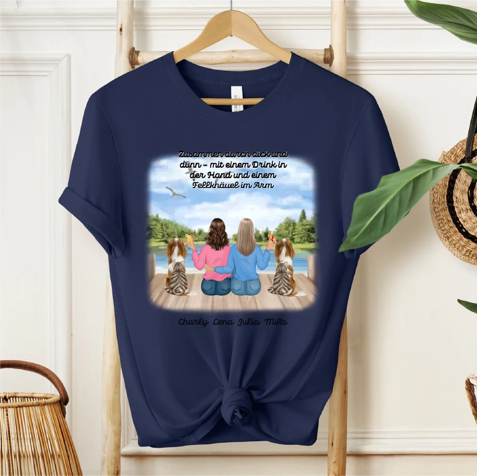 Freundinnen mit Haustier T-Shirt