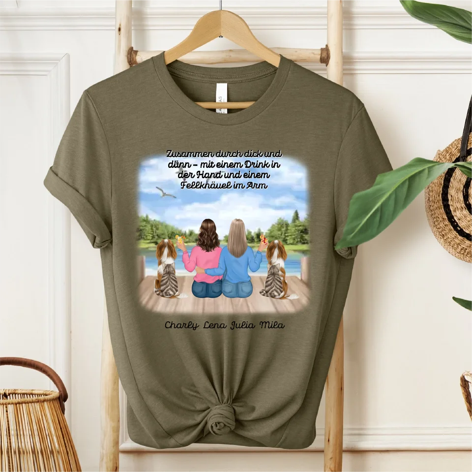 Freundinnen mit Haustier T-Shirt