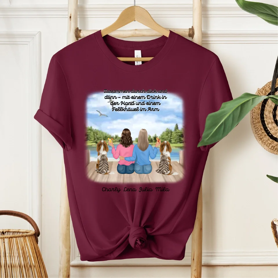 Freundinnen mit Haustier T-Shirt