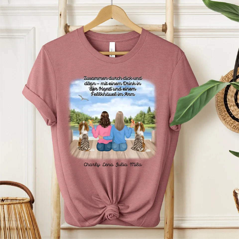 Freundinnen mit Haustier T-Shirt
