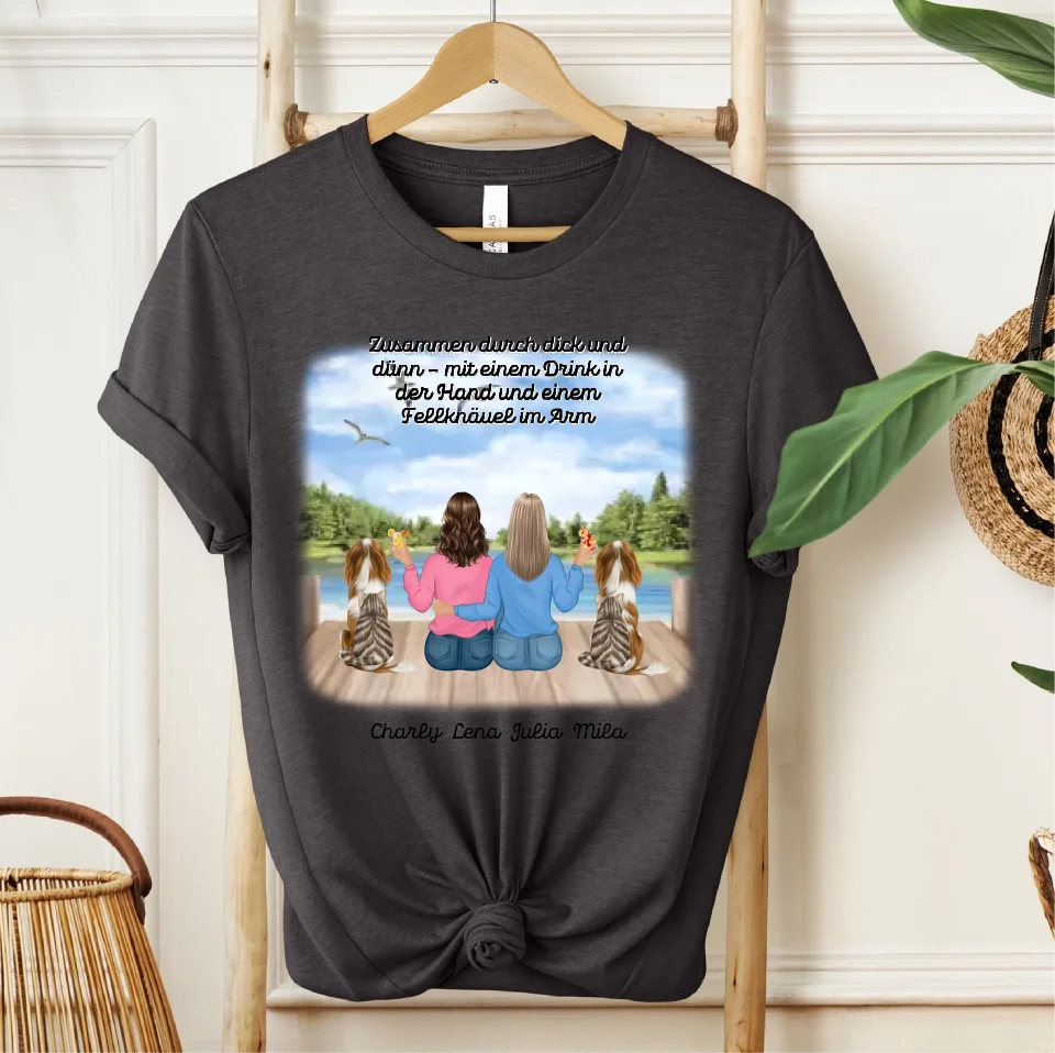 Freundinnen mit Haustier T-Shirt