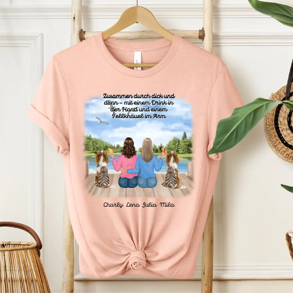 Freundinnen mit Haustier T-Shirt