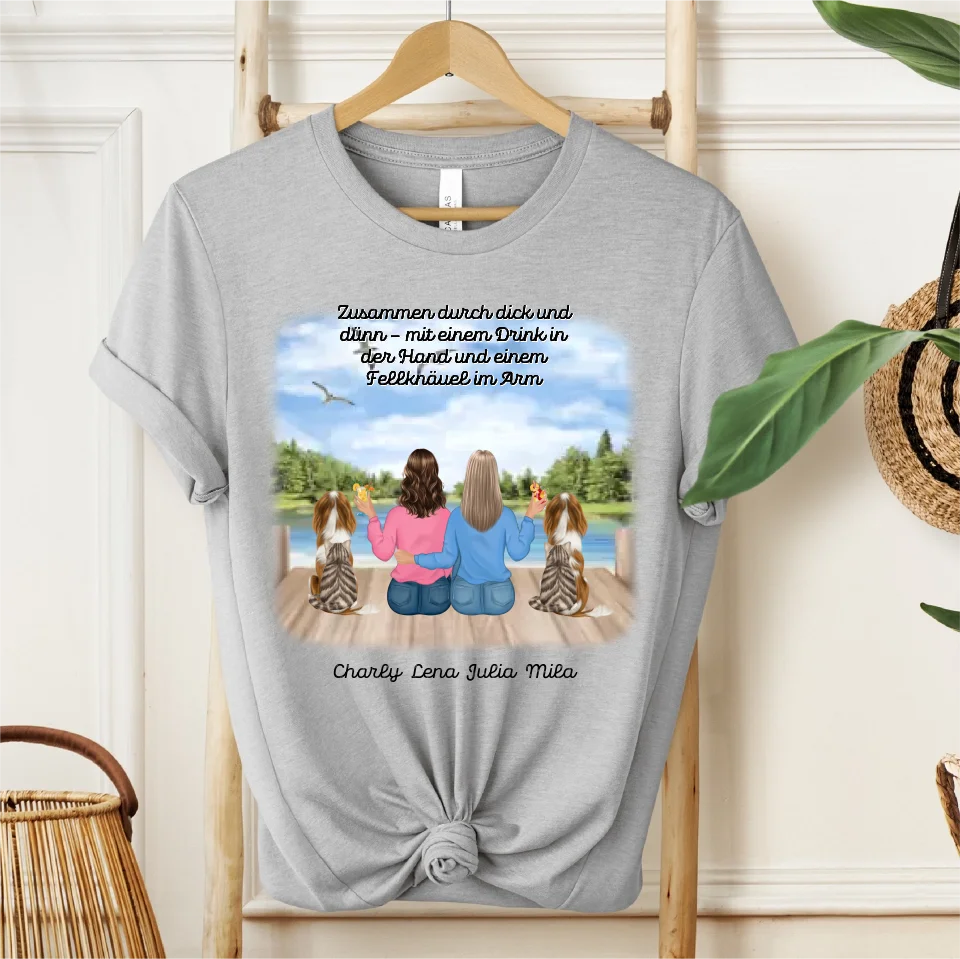 Freundinnen mit Haustier T-Shirt