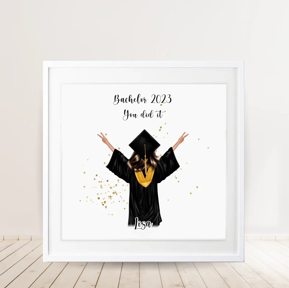 Abschluss Geschenk Poster