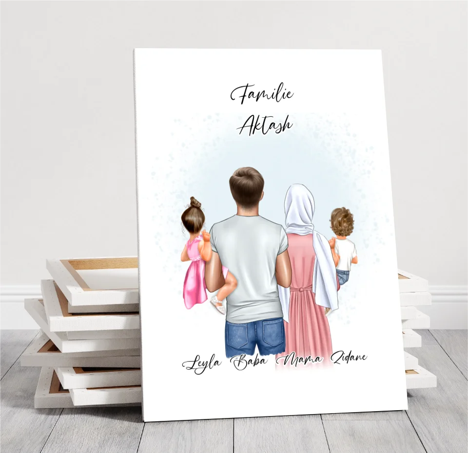 Familie mit 1-2 Kindern Poster