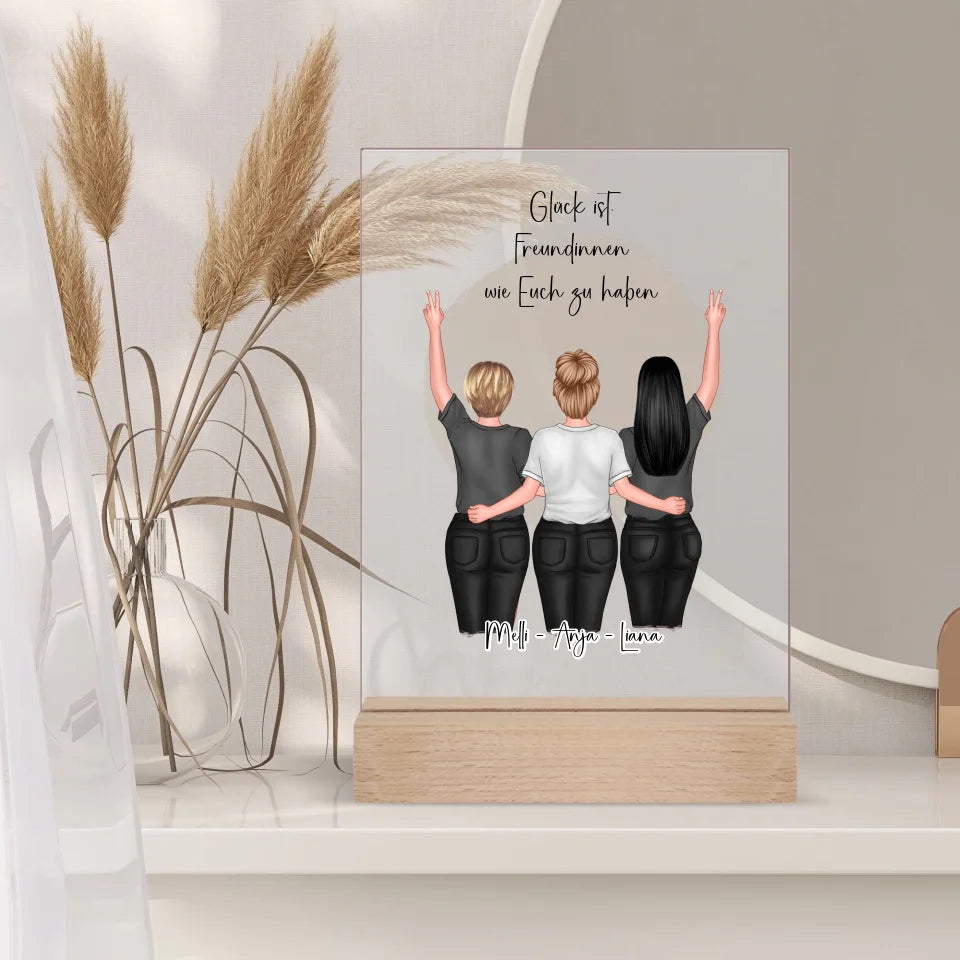 2-4 Beste Freundinnen Acrylschild