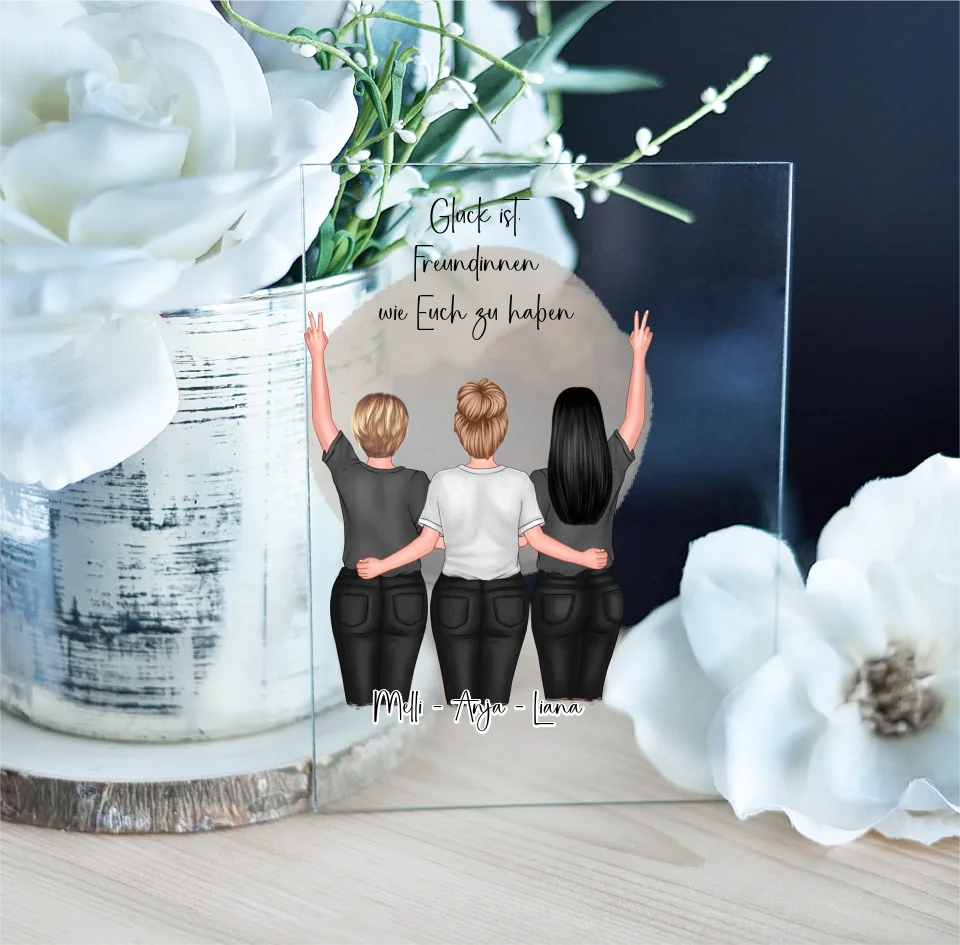 2-4 Beste Freundinnen Acrylschild
