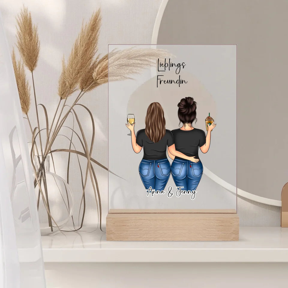 Curvy Freundinnen Acrylschild