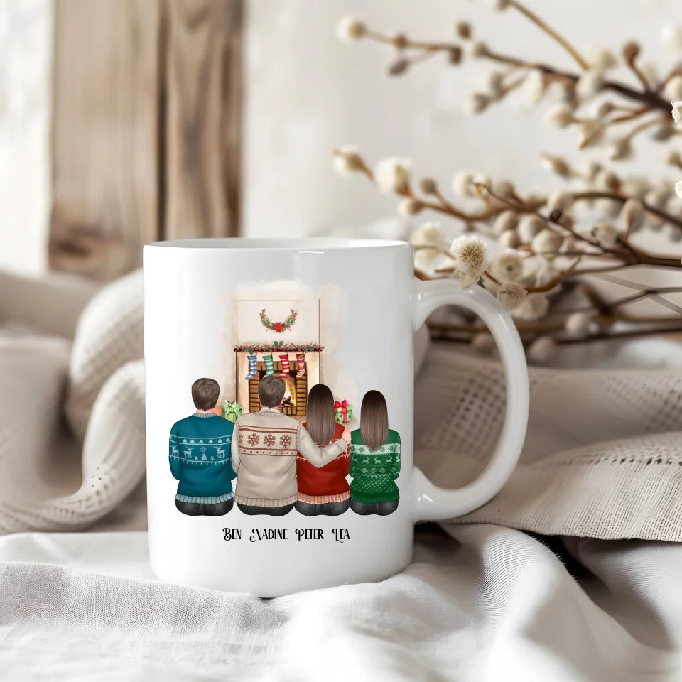 Winter familie 2-4 Personen verschiedene Varianten Tasse